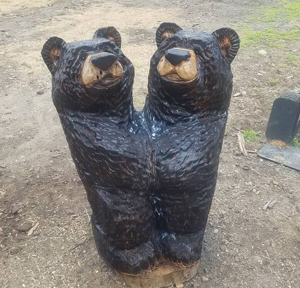 Two Bears by Kerr Chainsaw Carving